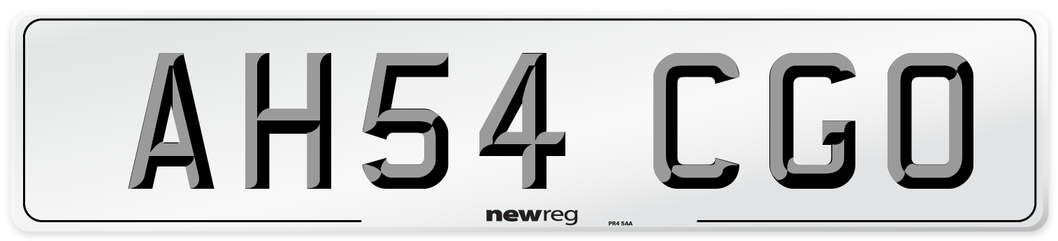 AH54 CGO Number Plate from New Reg